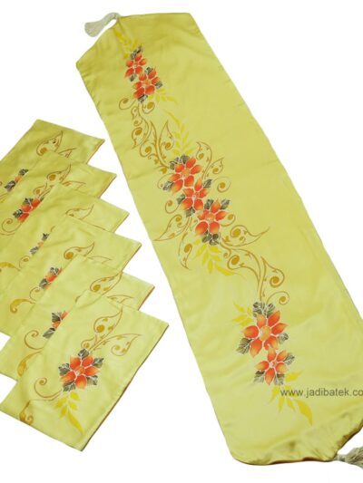 Batik Table Runner and Table Mat Sets (Hand Drawn) BC172-074