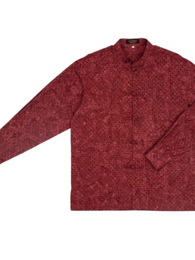 Anyaman Long Sleeve Cotton Samfu Batik Shirt Mandarin Collar | BM034-09