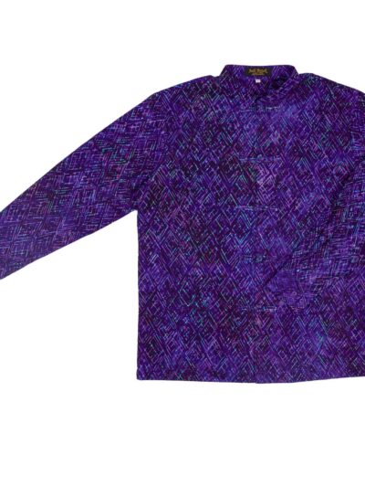 Anyaman Long Sleeve Cotton Samfu Batik Shirt Mandarin Collar | BM034-13