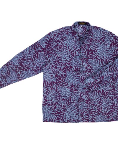 Anyaman Long Sleeve Cotton Samfu Batik Shirt Mandarin Collar | BM034-14